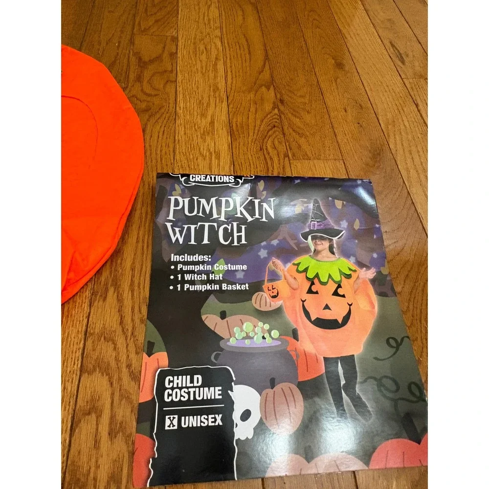 Spooktacular Creations Pumpkin Witch Child Costume Unisex Orange Standard 20650